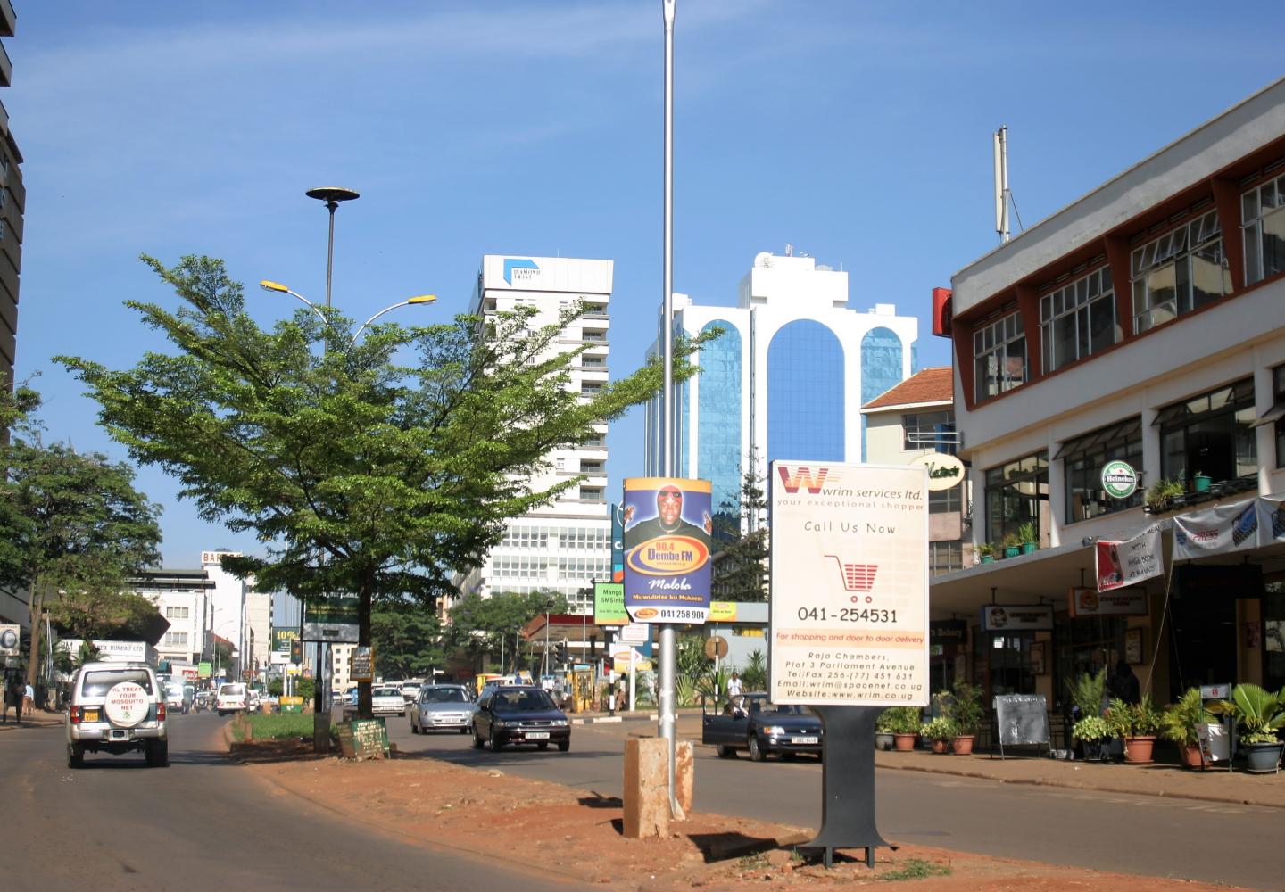 View on buidings of Kampala